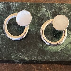 STUNNING 925 & MOTHER OF PEARL EARRINGS VINTAGE ESTATE BEAUTIFUL!